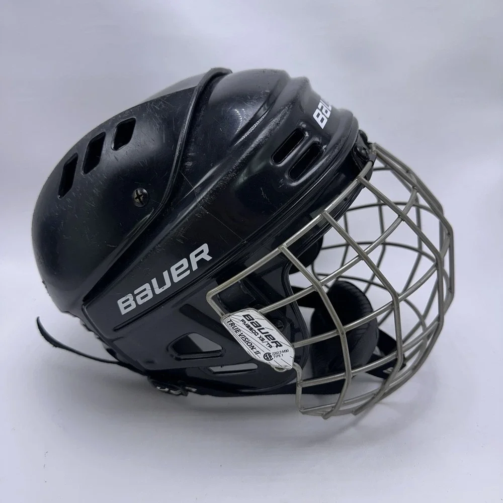 Bauer BHH1500S FM2500 XS Black Hockey Helmet Face Mask Cage 6 3/8-6 7/8
